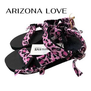 NEW Arizona Love Women's Leopard Pink Trekky Sandals 36
